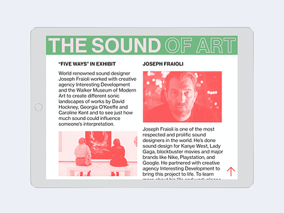 Sound of Art Website duotone exhibit graphic design layout museum website website builder