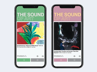 The Sound of Art exhibit gallery gallery art museum sound design ui uiux userinterface