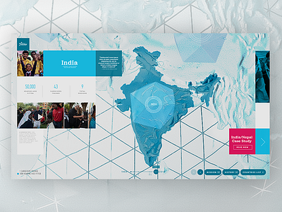 Interactive Globe dataviz design globe india layout map ui web webgl