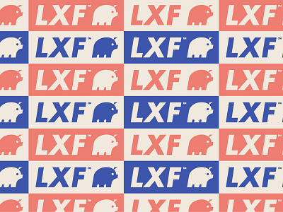 LXF branding folk geometric graphic design layout logo meat pattern pig poster visual identity