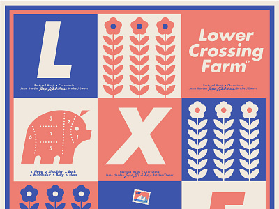 LXF brand branding butcher farm food identity layout meat packaging poster restaurant