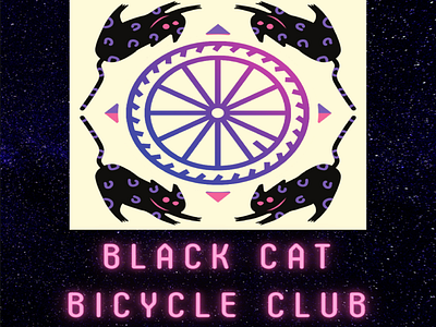 Black Cat Bicycle Club artistic bad dryad branding cats design illustration logo visual design