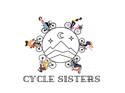 Cycle Sisters Logo artistic bad dryad baddryad branding creative direction design illustration visual design