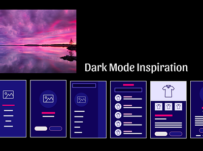 Dark mode: Sunset colors