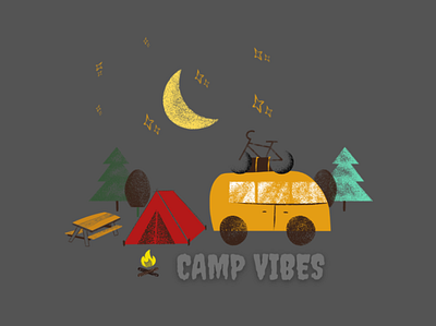 Camp Vibes baddryad creative direction design illustration visual design