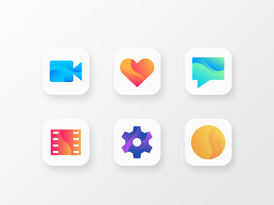Gradient App Icons app app icons design futuristic geometric gradient gradient color gradient design gradient icons graphic icon designer icons illustration minimal modern ui vector