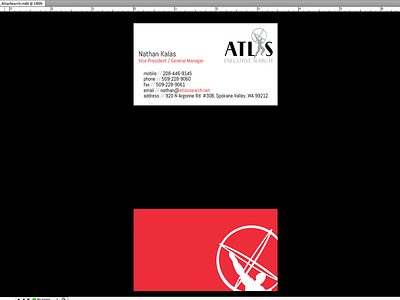 Atlas Search business card design