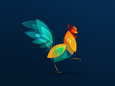 Year of the Rooster chicken new year rooster vector