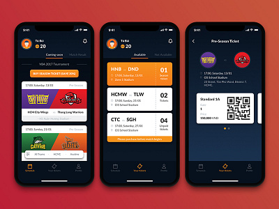 Basketball Ticket App app design iphone ticket ui ux