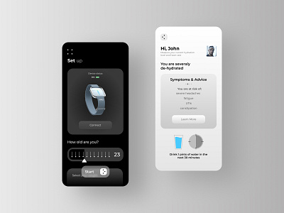 Sixty Hydration app concept app design minimal typography ui ux web website