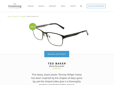 Armstrong Opticians—Product by Flavour on Dribbble