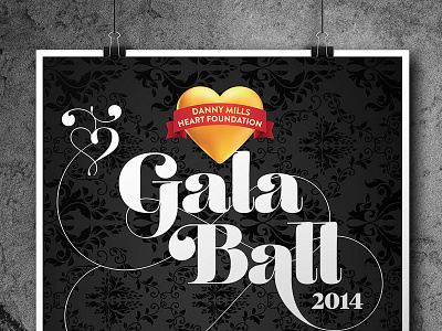 {Poster} DMHF Gala Ball branding print typography
