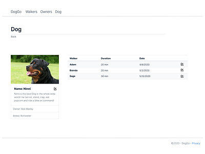 Mock-Up For Dog Walking App