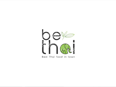 Thai Restaurant Logo branding design elephant logo food logo green logo minimal restaurant logo thailand versatile logo