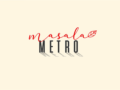 Masala Metro ( Indian restaurant logo ) food logo indian indian food leaf metro minimalist logo organic logo restaurant logo versatile