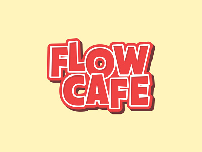 Cafe logo ( FLOW ) 90s brand identity branding cafe cafe logo calligraphy logo design font food logo logo restaurant logo typography logo versatile logo vintage logo
