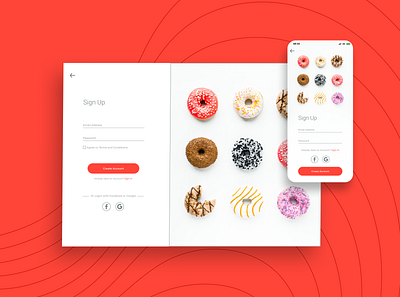 Sign Up- Daily UI 001 app design figma foodie foodies graphic design illustrator ios iphone typography ui ux web web design website