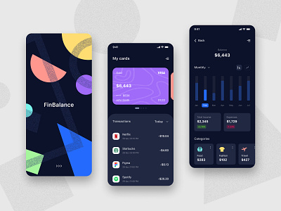 FinBalance concept app app banking design finance finance app fintech fintech app mobile app ui ux