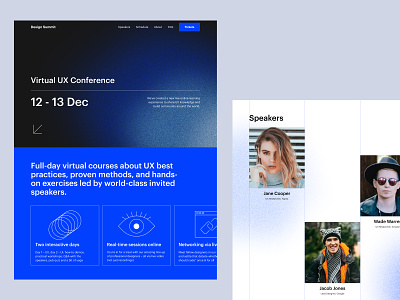 UX Conference: Landing page