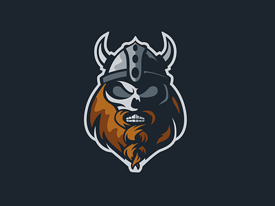 V I K I N G S athletic branding athletics beard illustration mascot norse skull sports branding sports logo viking