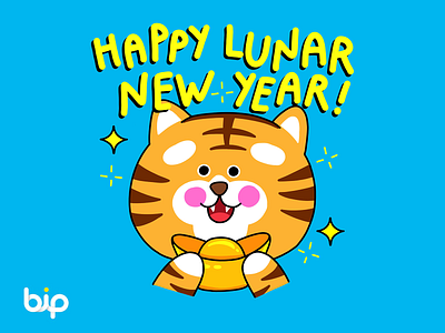 Lunar New Year Tiger sticker chinese illustration lunar lunar new year set sticker stickers tiger year of the tiger