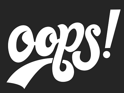 oops! brand branding design handwritten id identity logo oops script vector