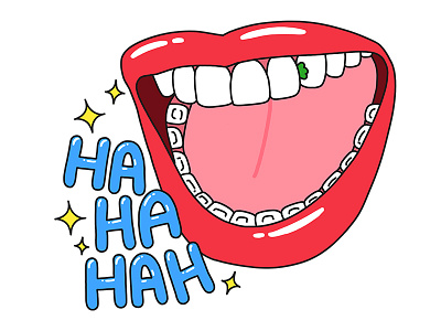 Hahaha illustration laugh laughing lips lol mouth set snapchat sticker stickers turkey