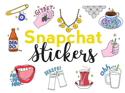 Snapchat Location Stickers illustration set snapchat sticker stickers turkey