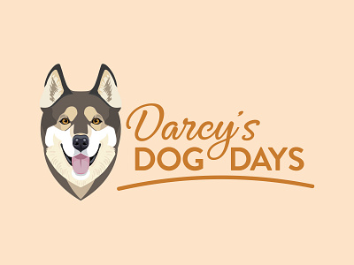 Darcy's Dog Days Branding branding design dog illustration flat design illustration logo modern logo