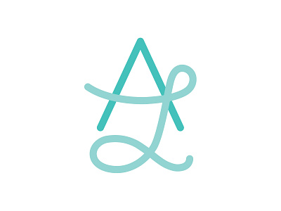 AL Logo branding design flat design logo teal typography vector