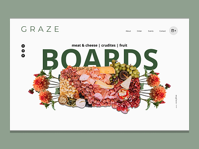 G R A Z E Redesign branding design ecommerce landing page design minimalism redesign concept single page website typography ui ux web