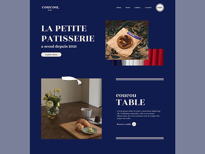 Coucou Website Design: Home Page