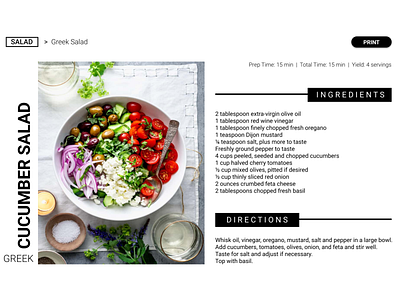 Daily UI Challenge_Recipe2 design typography ui web