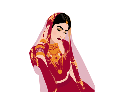 Bride animation app design flat icon illustration illustrator ilustrations minimal vector