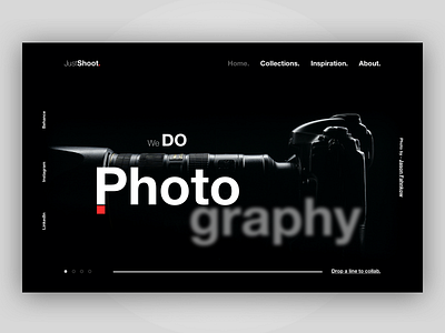 Photography - Web Design branding design flat minimal project typography ui webdesign