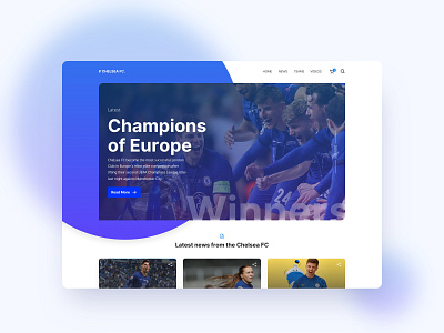 Chelsea FC Website Concept design project ui webdesign