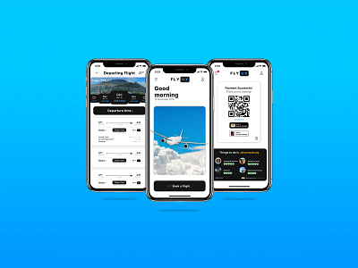 Fly UX - Flight Booking App ✈️ app design flat projects ui ux
