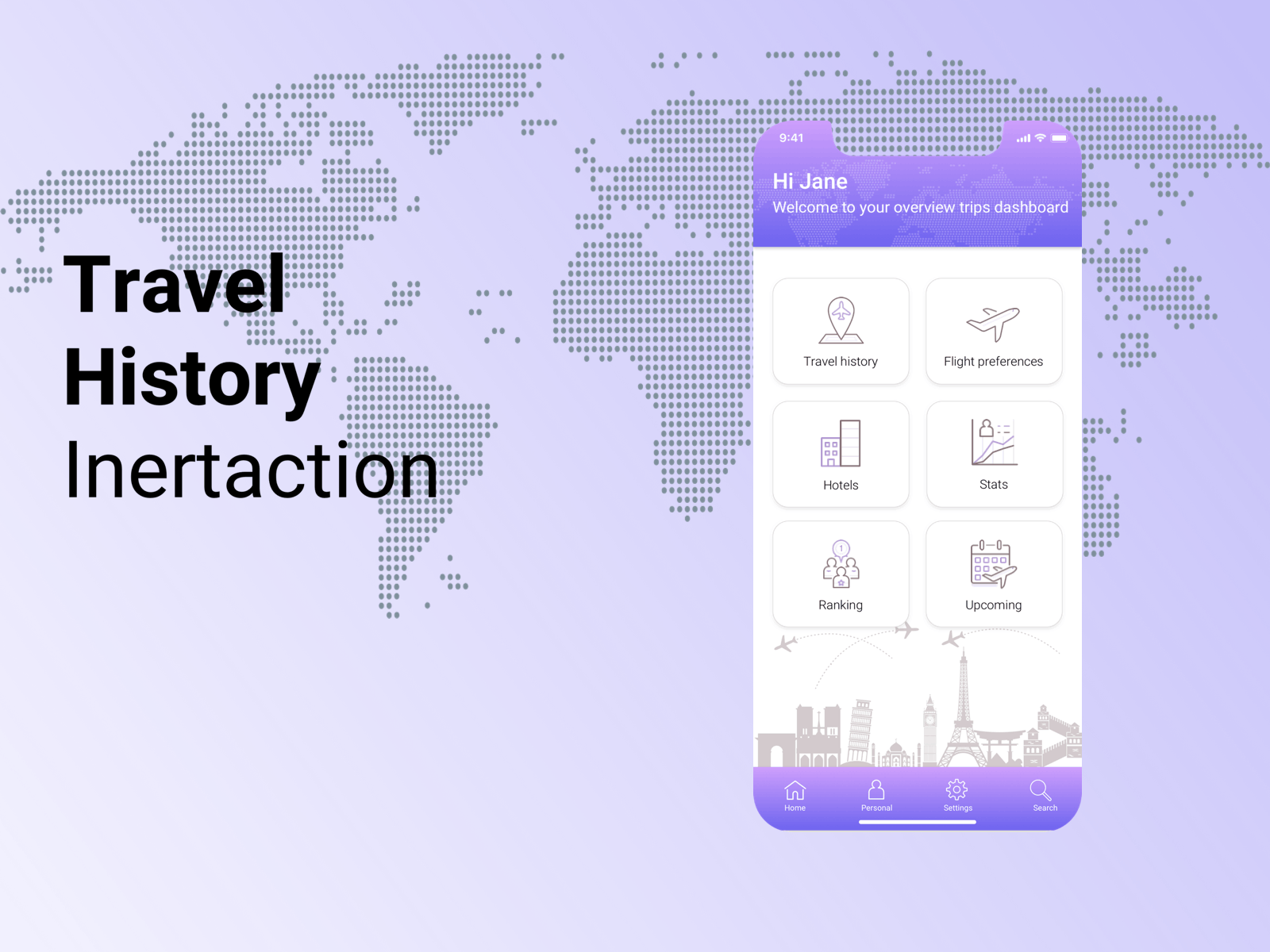 Travel History by Yaniv Stern on Dribbble