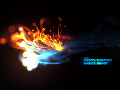 Fire Opening Titles ambient cinematic futuristic intro opener orange particles promo reveal sequence space title