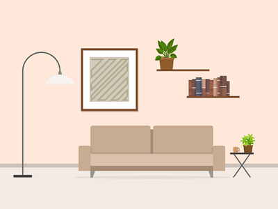 Living room - Natural ai design earthcolors illustration illustrator living room minimal minimalistic neutral room design room illustration