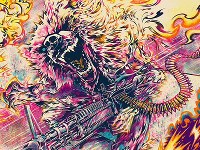 The Dillinger Escape Plan - Toronto 08.08.2013. bear diy hardcore illustration metal poster screenprint silkscreen