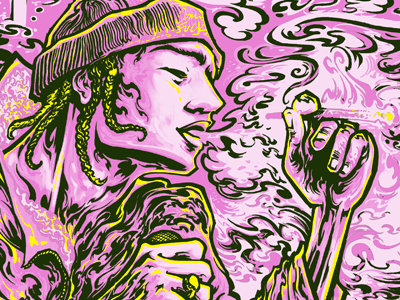A$AP Rocky - Digital Final asap rocky drawing final gig poster illustration process reference silkscreen