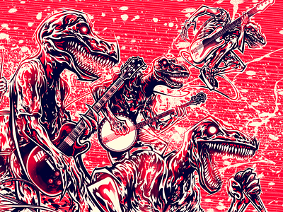 Every Time I Die - Digital Final digital drawing every time i die final gig poster metal raptor rock sketch