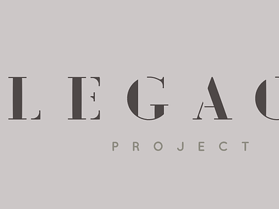 Legacy Project - Logotype - WIP c custom didot e l legacy logo minimalist project type y
