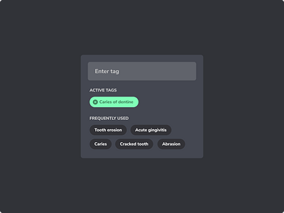 diagnostic tagging module concept dailyui dental design figma flat healthcare minimal tagging ui ux