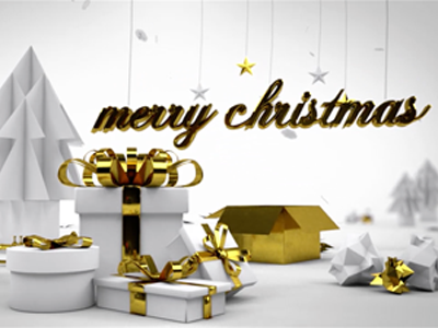 White Christmas - personal christmas whishes video animated c4d christmas card mograph