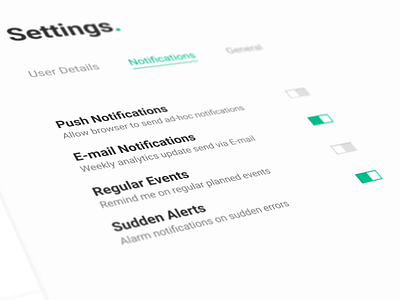 lidbot.analytics // settings panel