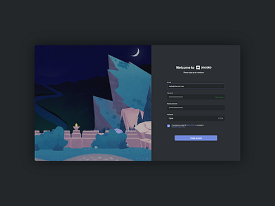 Daily UI challenge ::: DAY 001 dailyui dailyui 001 dailyuichallenge discord signup ui ui design ui ux uichallange