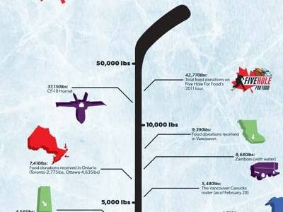 Five Hole for Food Infographic hockey infographic non profit statistics