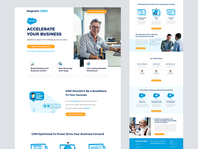 Landing Page for CRM Consulting Company Salesforce crm landing page salesforce